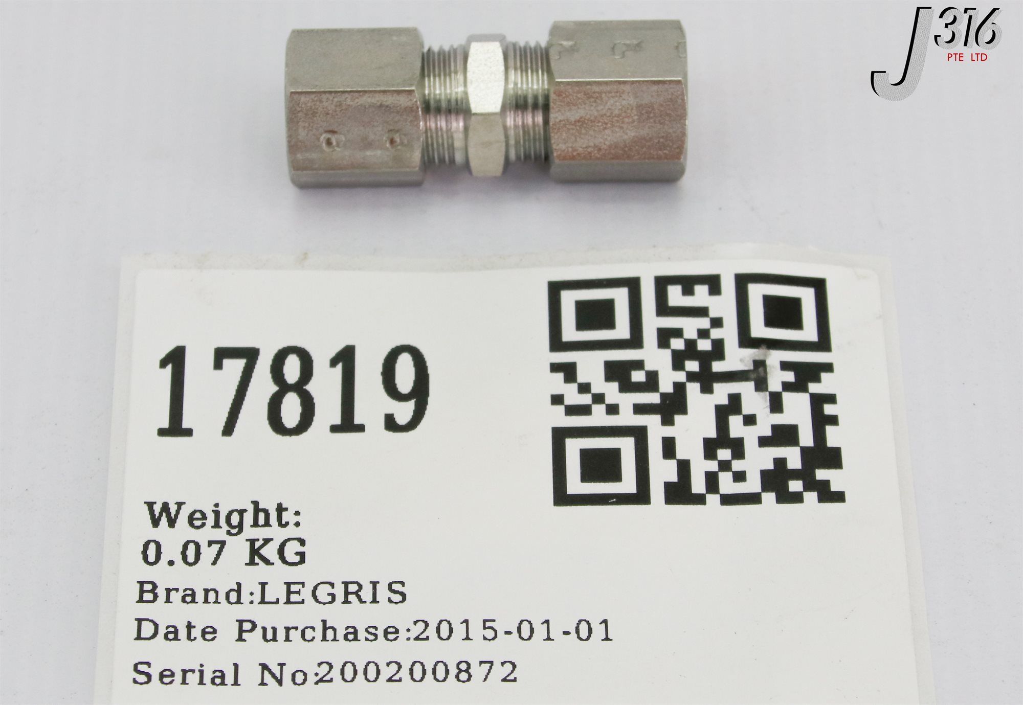 B×2 17819 LEGRIS S/STEEL EQUAL STRAIGHT CONNECTOR 8MM 1806 08 00 | eBay